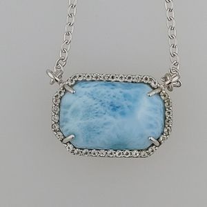Sterling Silver Reversible Larimar Necklaces